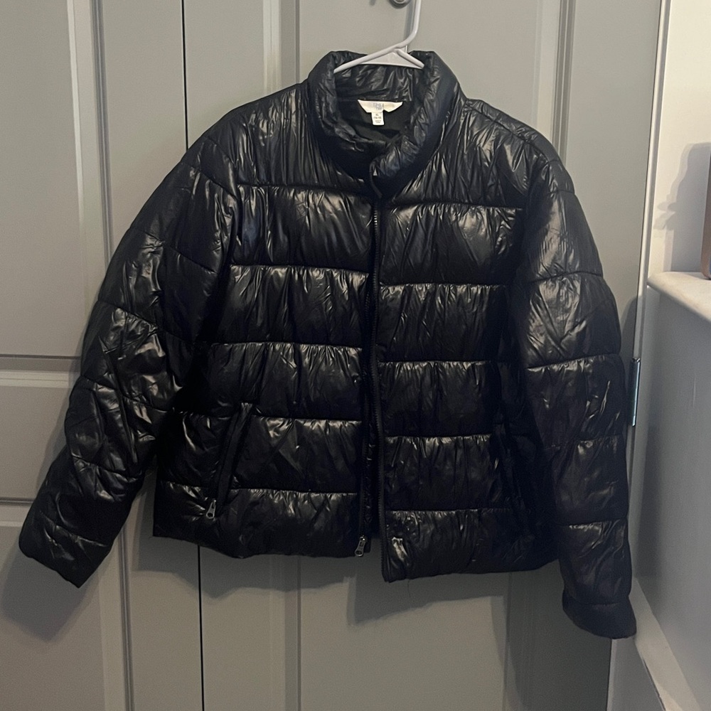 Time and Tru Quilted Black Jacket